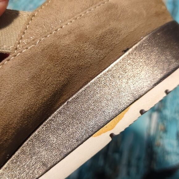 Brunate Size 40 Tan Gold Leather Suede Platform Sneakers with Zipper - Picture 10 of 10